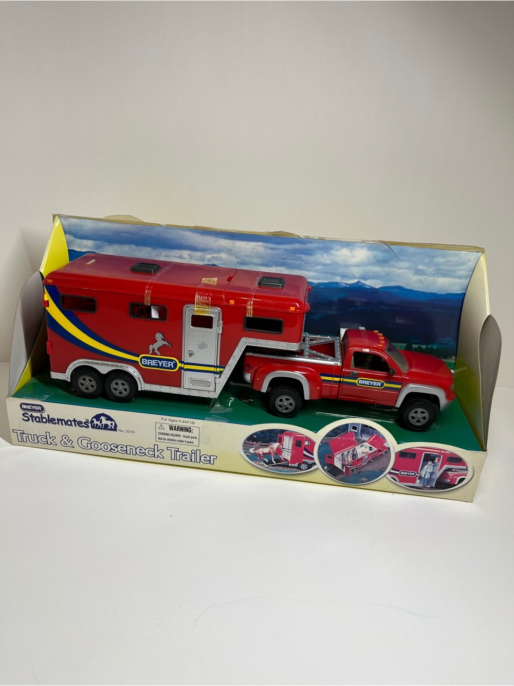 Breyer Horse Stablemates Red Truck & Gooseneck Trailer NIB Toy Figures Set Vtg